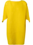 Issey Miyake Cauliflower - Pleated Shift Dress - Women - Polyester - One Size, Yellow/orange, Polyester