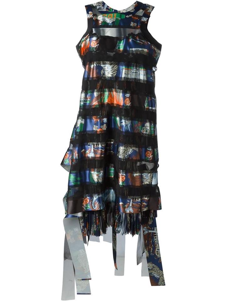 Sacai Printed Sleeveless Dress