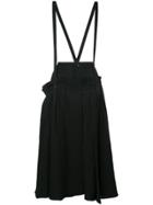 Y's Pleated Midi Skirt - Black