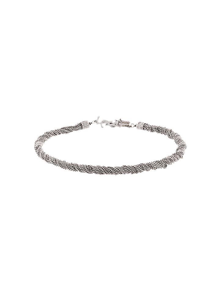 Saint Laurent Loulou Twisted Necklace - Metallic