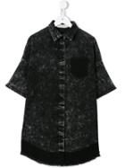 Andorine Raw Edge Shirt Dress, Girl's, Size: 12 Yrs, Black