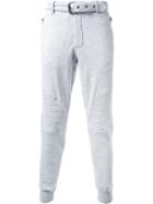 Greg Lauren 'fleece' Belted Track Pants, Men's, Size: 3, Grey, Cotton