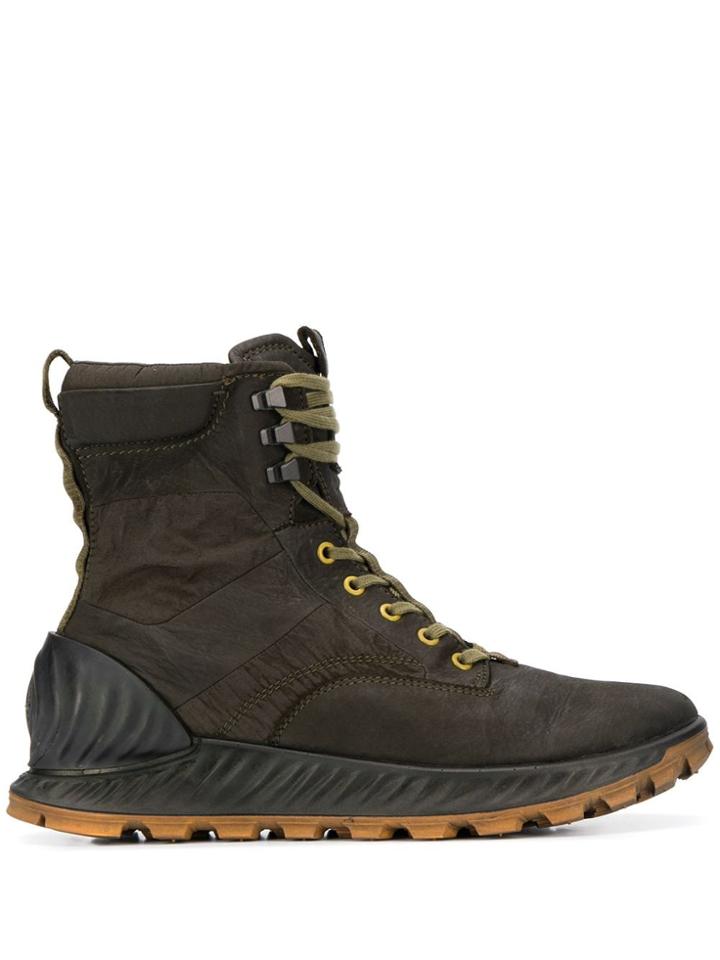 Stone Island Lace-up Ankle Boots - Green