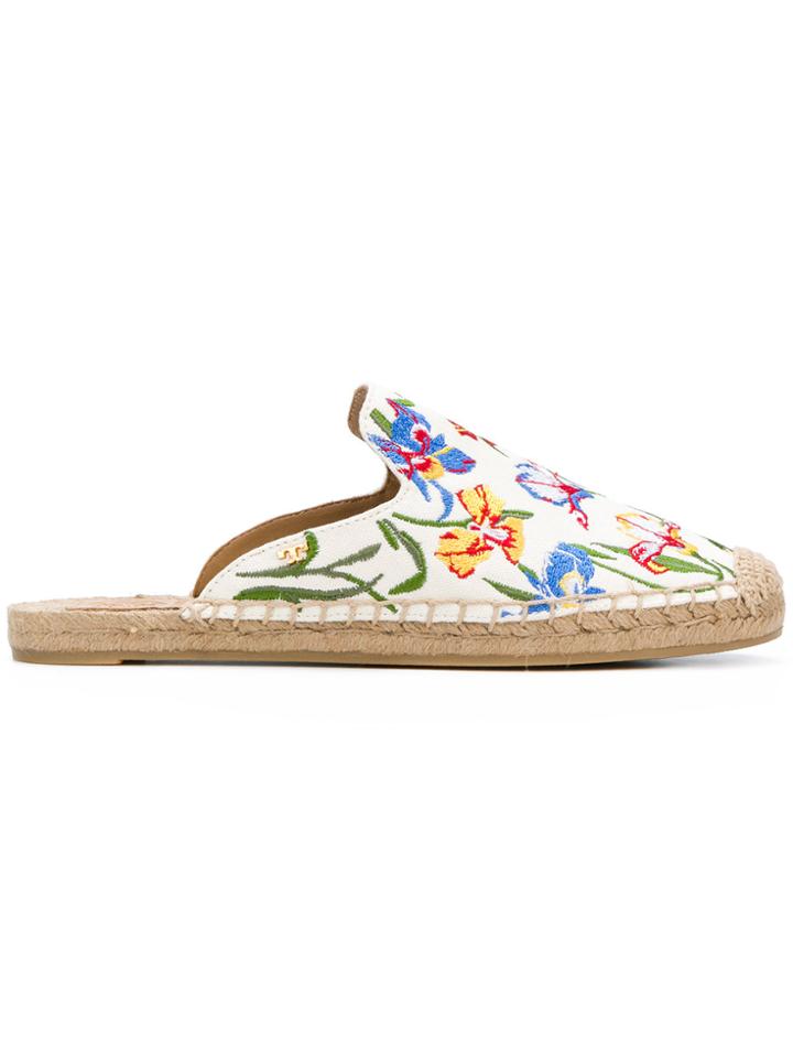 Tory Burch Embroidered Espadrille Slippers - Multicolour