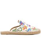 Tory Burch Embroidered Espadrille Slippers - Multicolour