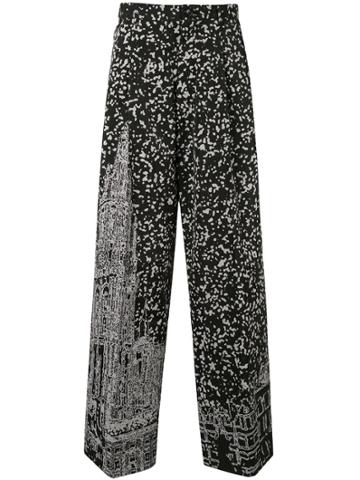 Th X Vier Antwerp Photo-effect Print Trousers - Black