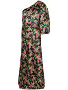 Saloni Floral-print Dress - Black