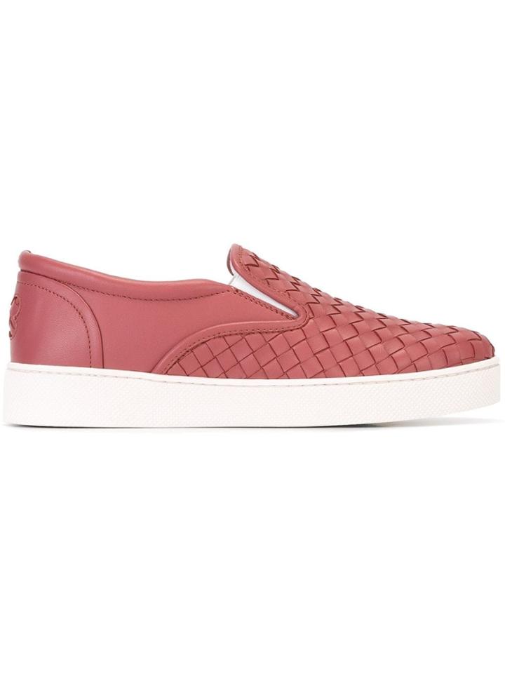 Bottega Veneta Intrecciato Slip-on Sneakers - Pink