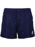 Moncler - Side Stripe Swim Shorts - Men - Nylon/polyester - M, Blue, Nylon/polyester