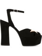 Saint Laurent Candy Sandals, Women's, Size: 40, Black, Leather/suede