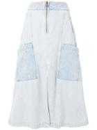 Chloé Multi-pocket Denim Midi Skirt - Blue