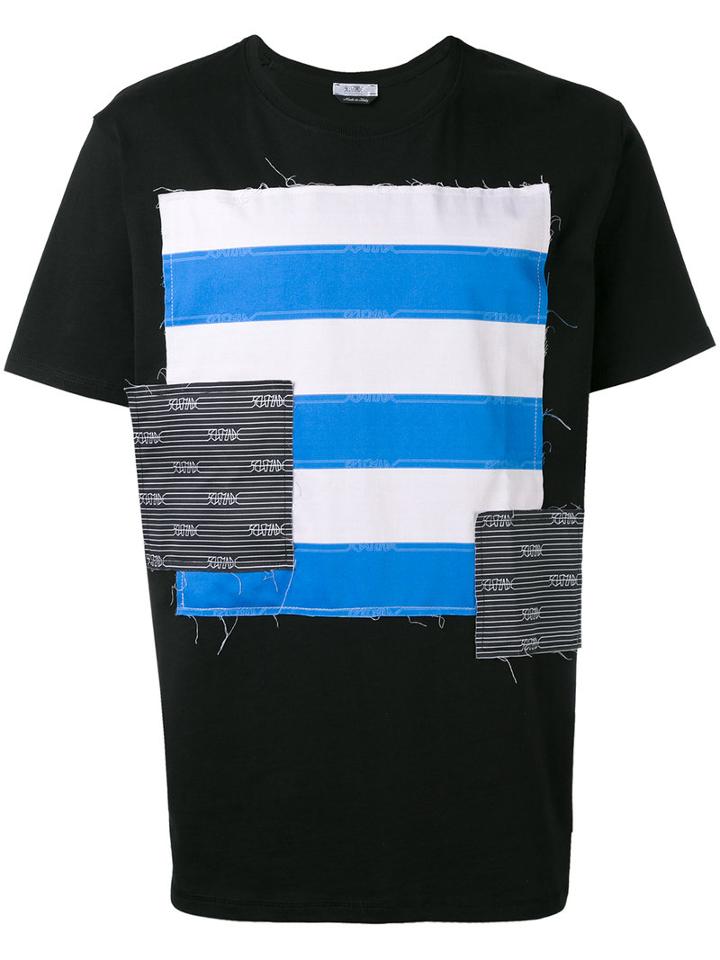 Selfmade By Gianfranco Villegas - Stitched Patch T-shirt - Men - Cotton - 48, Black, Cotton