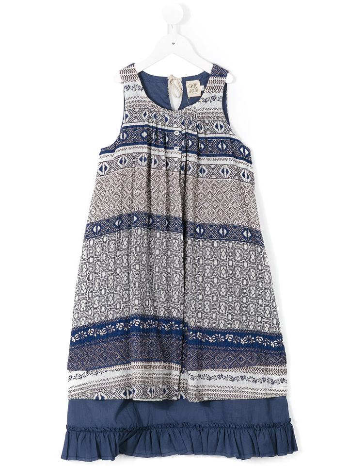 Caffe' D'orzo Printed Folk Dress, Girl's, Size: 8 Yrs, Blue