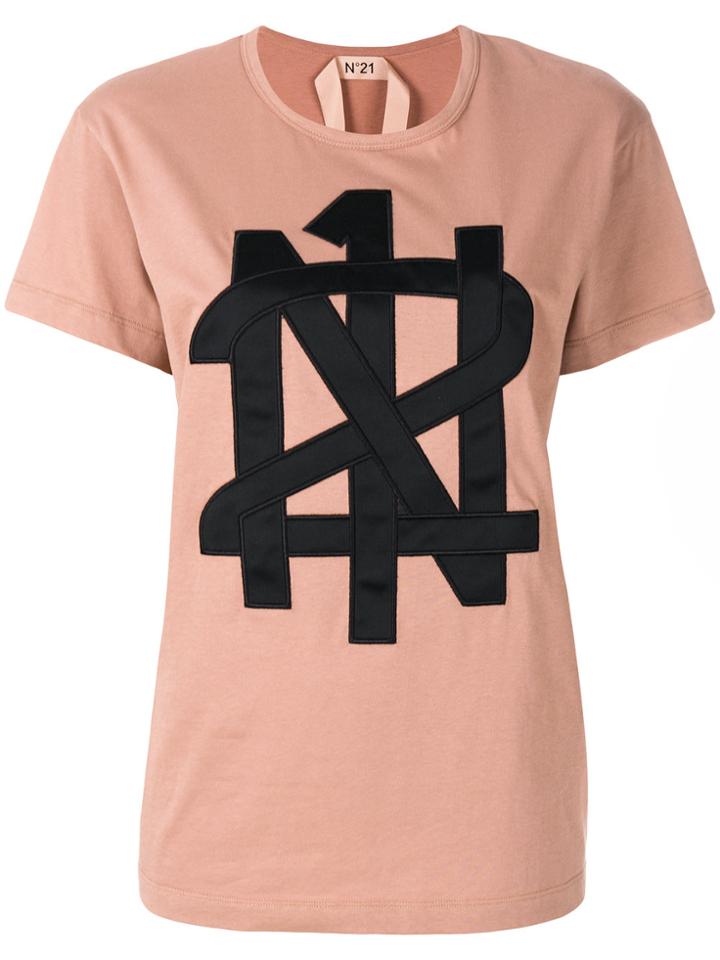 No21 Appliqué Logo T-shirt - Brown