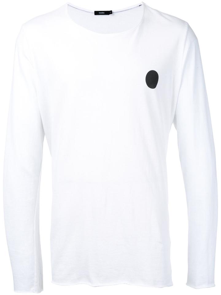 Bassike - Logo Print Longsleeved T-shirt - Men - Cotton - S, White, Cotton