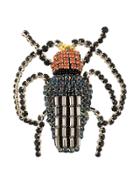 Rochas Beetle Brooch - Black