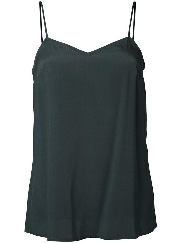 Scanlan Theodore Spaghetti Strap Camisole, Women's, Size: 12, Green, Silk
