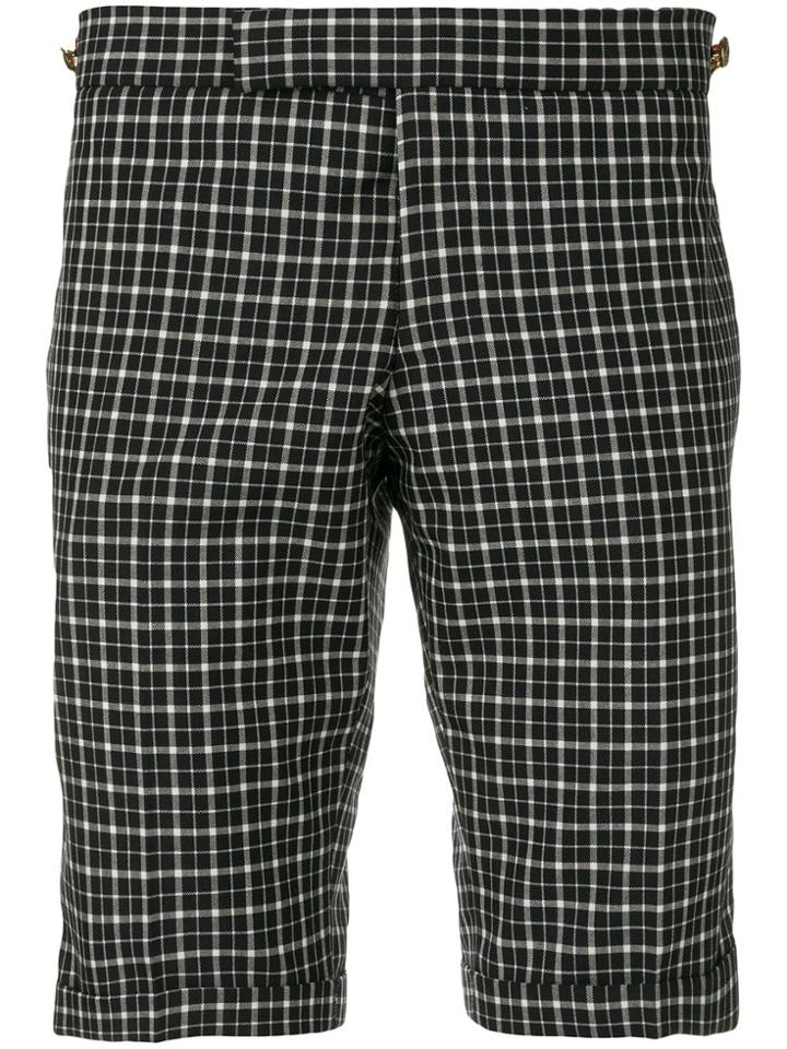 Thom Browne Windowpane Tartan Skinny Short - Blue