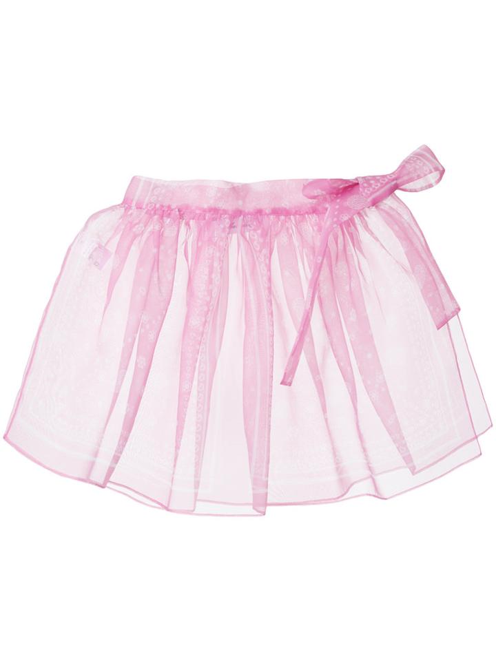 Fleamadonna - Paisley-print Mini Skirt - Women - Polyester - M, Pink/purple, Polyester