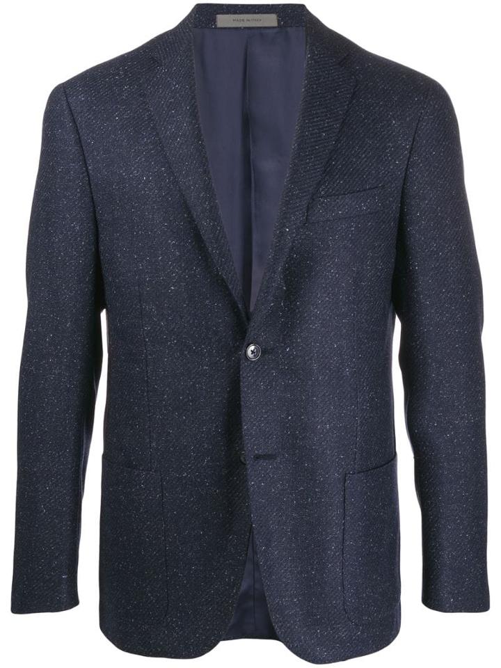 Corneliani Embroidered Blazer - Blue