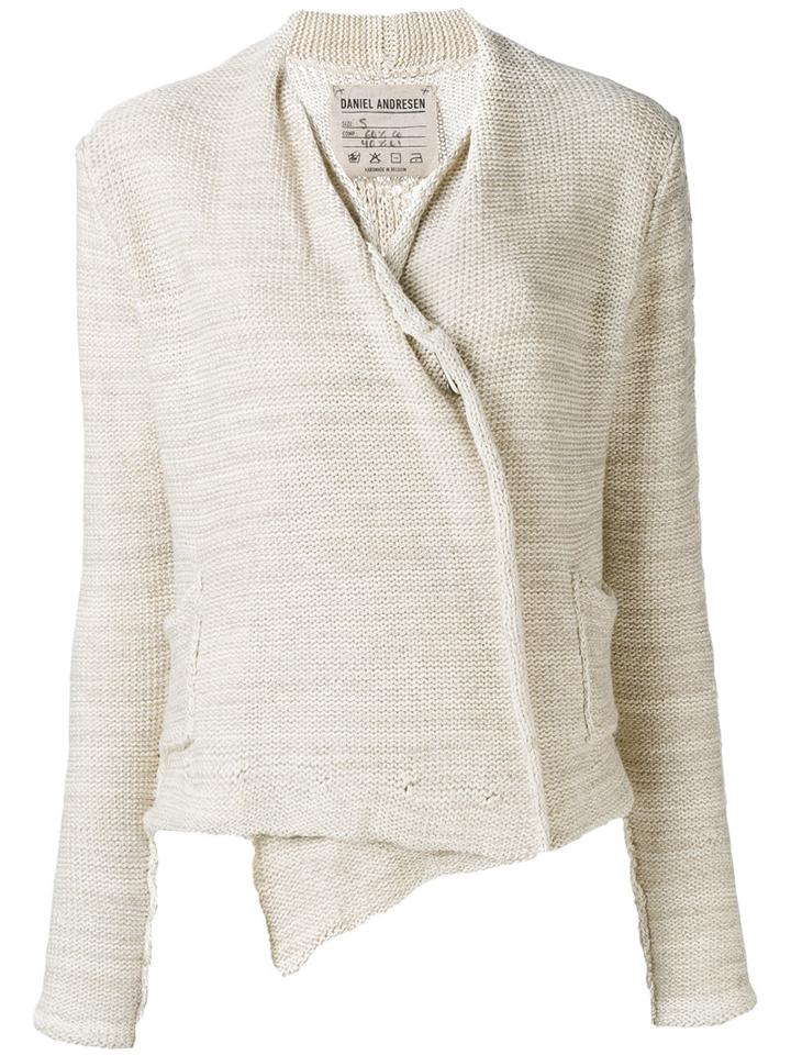 Daniel Andresen - Kip Cardigan - Women - Cotton/linen/flax - M, Nude/neutrals, Cotton/linen/flax