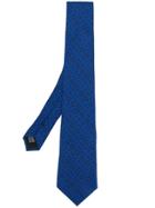 Mp Massimo Piombo Geometric Pattern Tie - Blue