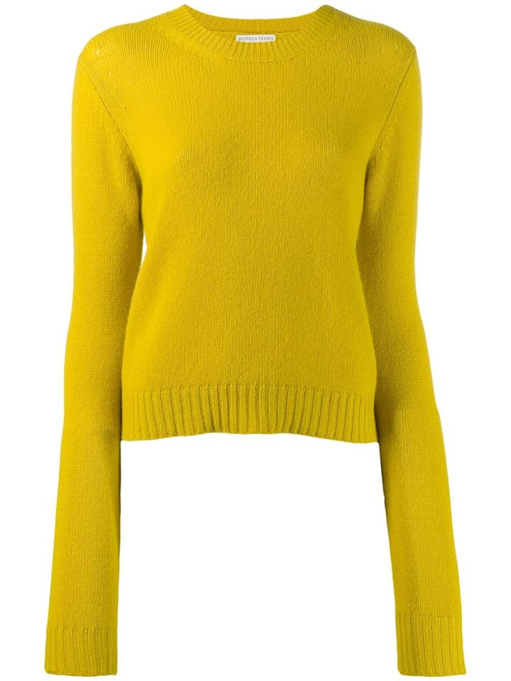 Bottega Veneta Crew Neck Jumper - Yellow