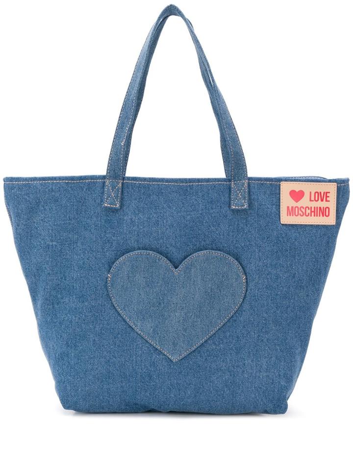 Love Moschino Denim Tote Bag - Blue