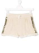American Outfitters Kids Teen Sequinned Stripe Shorts - Nude &