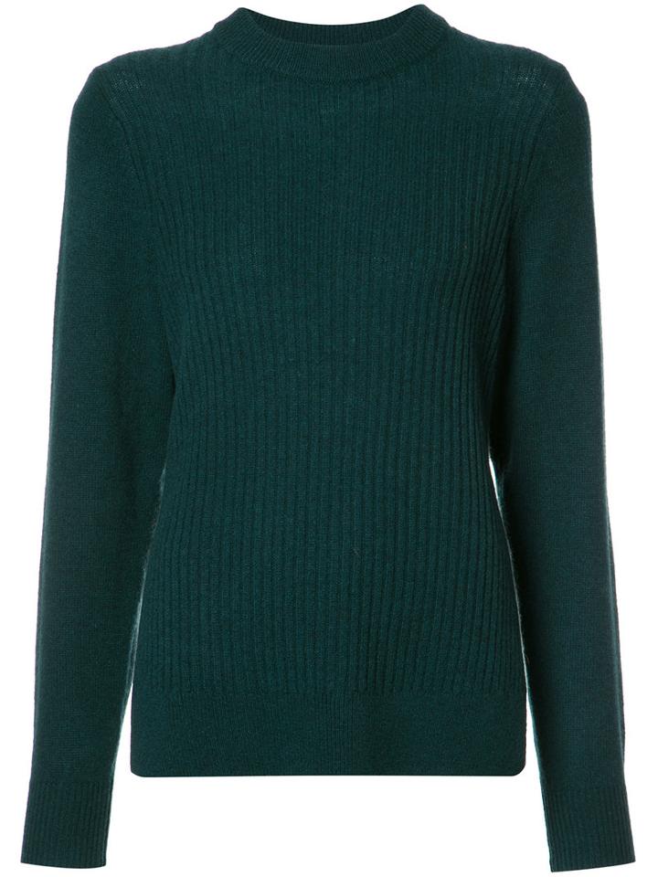 Ganni - Round Neck Jumper - Women - Acetate/yak/merino/polyimide - L, Women's, Green, Acetate/yak/merino/polyimide