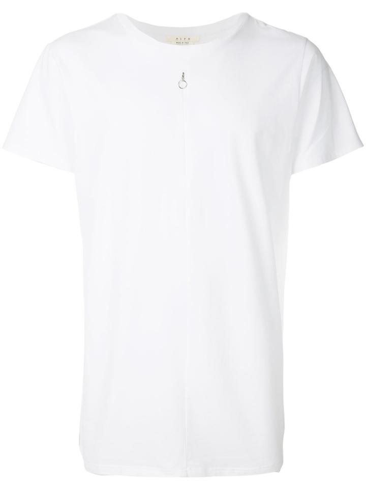 Alyx Crew Neck T-shirt With Zip Detail - White