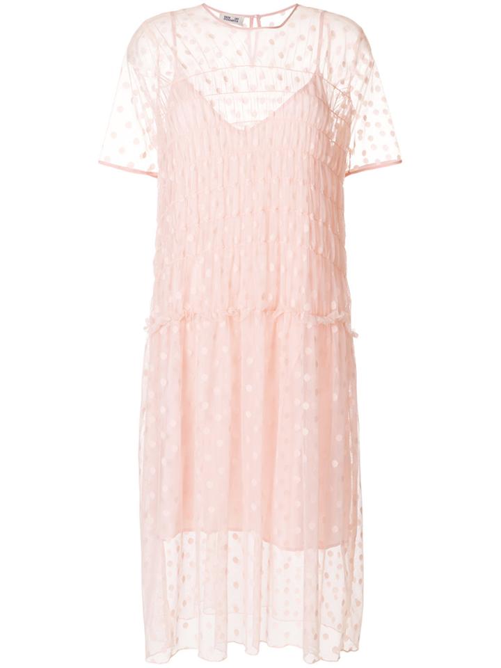 Baum Und Pferdgarten Polka Dot Lace Dress - Nude & Neutrals