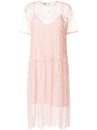 Baum Und Pferdgarten Polka Dot Lace Dress - Nude & Neutrals