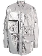 Oamc Oversized Metallic Jacket - Silver