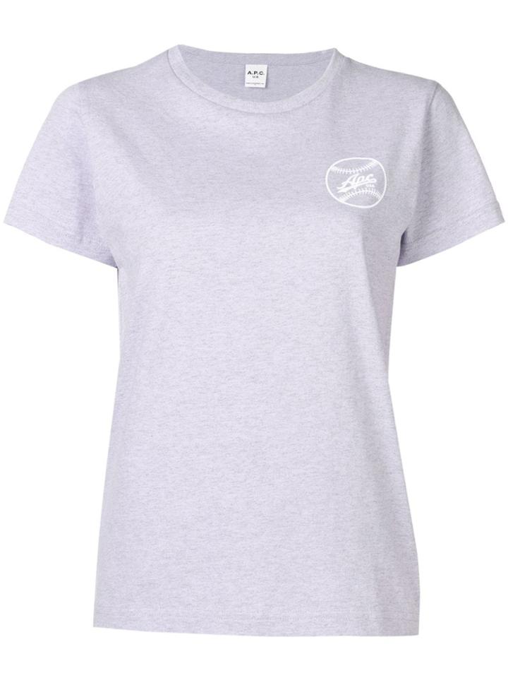 A.p.c. Baseball Crest T-shirt - Purple