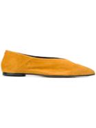 Aeyde Flat Pointed Ballerina Shoes - Yellow & Orange