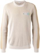 Kenzo - Ribbed Logo Sweater - Men - Cotton - M, Nude/neutrals, Cotton