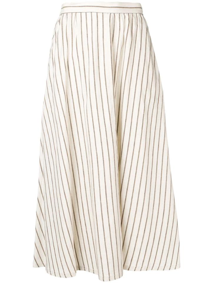 Lorena Antoniazzi Long Striped Skirt - Neutrals