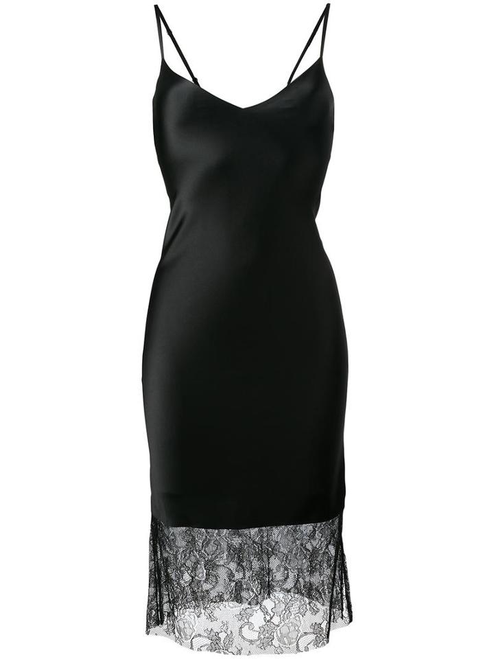 Thomas Wylde Lace Hem Slip Dress, Women's, Size: Small, Black, Silk/spandex/elastane/polyamide/viscose