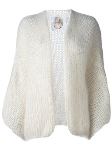 Made By Bernadette Wide Sleeve Cardigan, Women's, White, Mohair