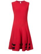 Alexander Mcqueen Bow Detail Dress, Women's, Size: Small, Red, Viscose/polyester