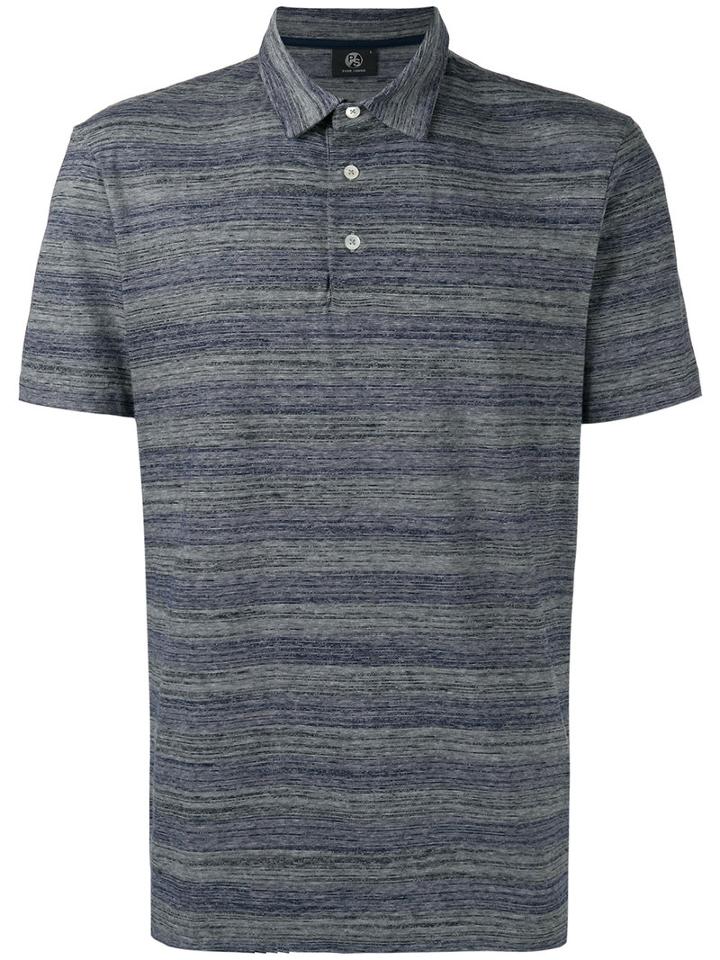 Striped Polo Shirt - Men - Cotton/polyester - Xxl, Blue, Cotton/polyester, Ps By Paul Smith