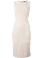 Theory 'eano' Sleeveless Fitted Dress, Women's, Size: 6, Nude/neutrals, Lamb Skin