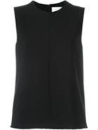 Victoria Victoria Beckham Fringed Hem Sleeveless Top, Women's, Size: 12, Black, Silk/nylon/spandex/elastane/wool