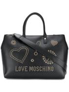 Love Moschino Studded Logo Tote - Black