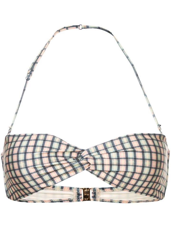 Muller Of Yoshiokubo Check Print Bra Top - Multicolour