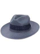 Fefè Woven Panama Hat - Blue