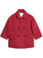 Burberry Kids Teen Double Breasted Peacoat - Red