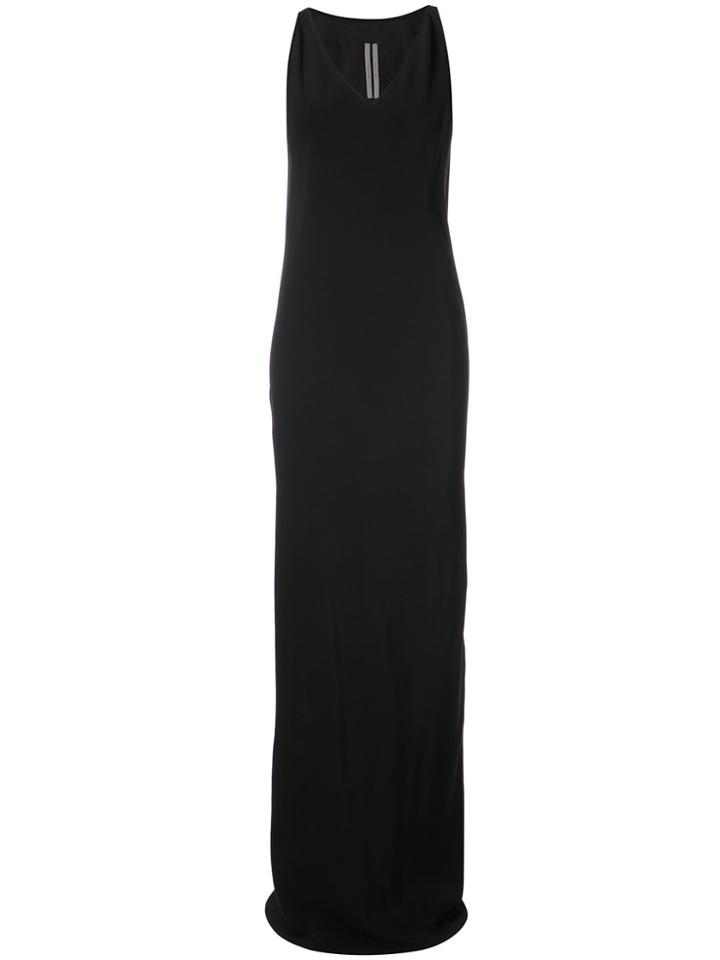 Rick Owens V-neck Fitted Dress - Black