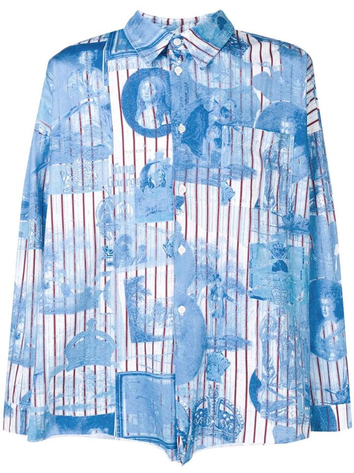 Marni Printed Stripe Shirt - Blue